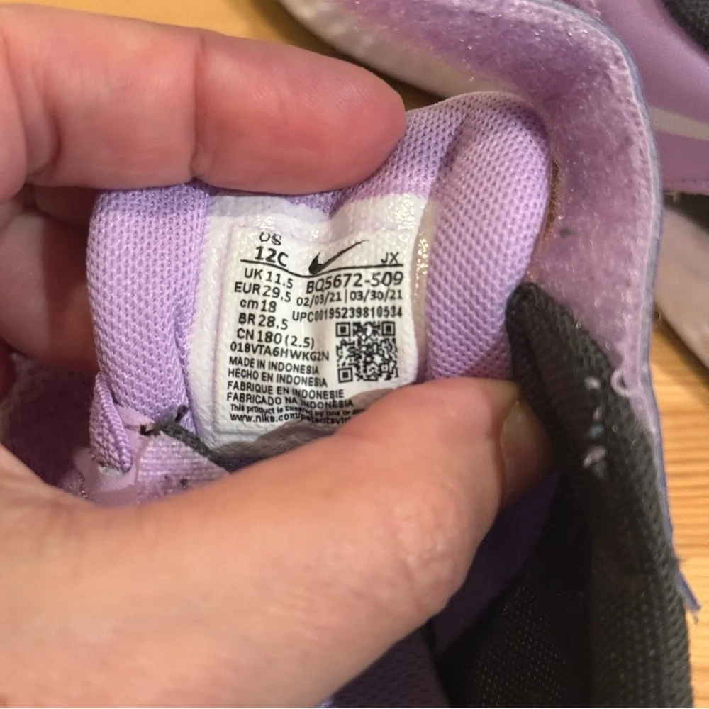 Nike Revolution 5 (PS) Little Kids' Shoes Purple Foam/Black bq5672-601 - Picture 7 of 9